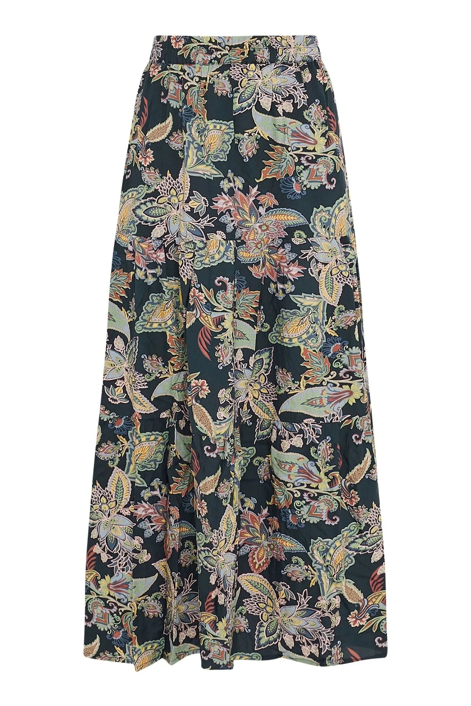 PixieGirl Petite - Gonna maxi a balze con stampa cachemire