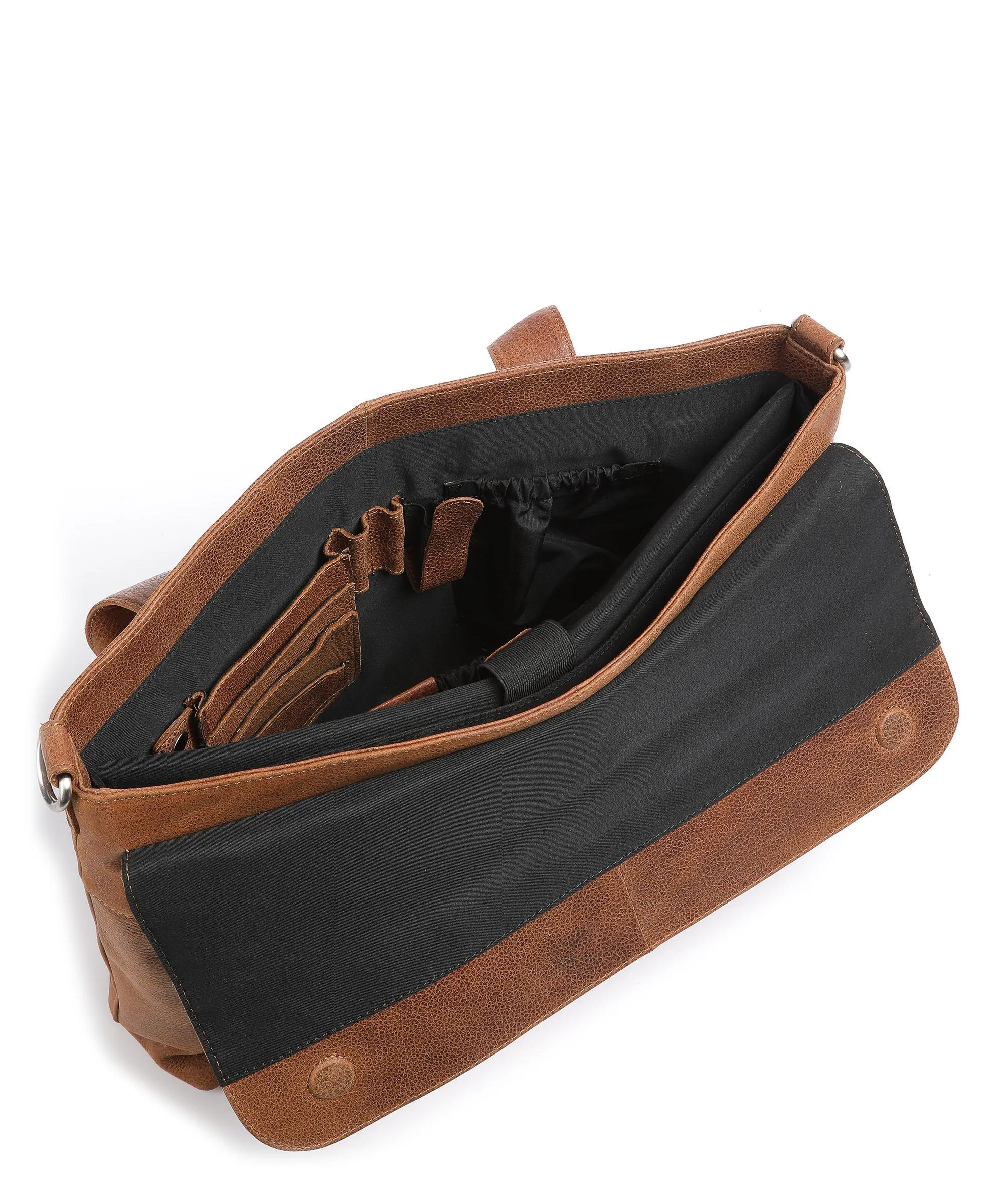  Plevier Borsa shopper 15″ pelle granulata cognac  