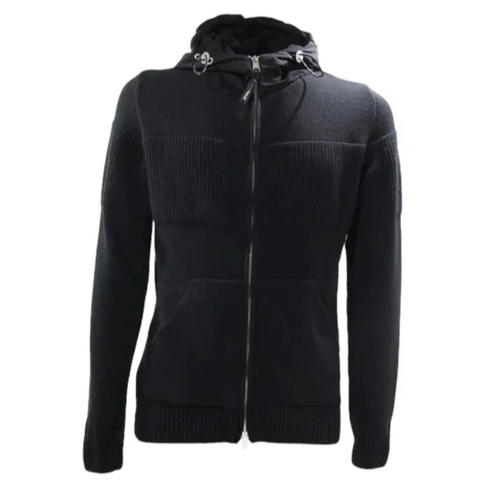 Pmds Maglia Full Zip Con Cappuccio Nylon Nero