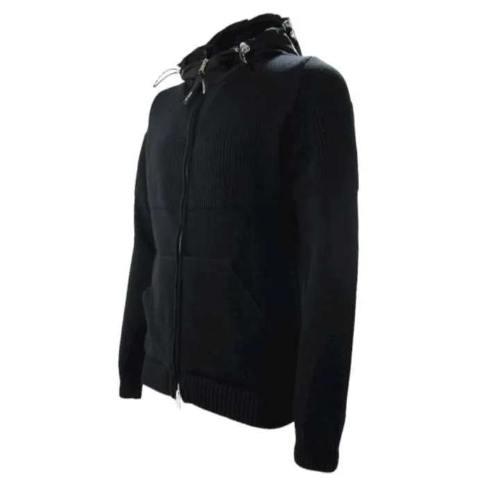 Pmds Maglia Full Zip Con Cappuccio Nylon Nero