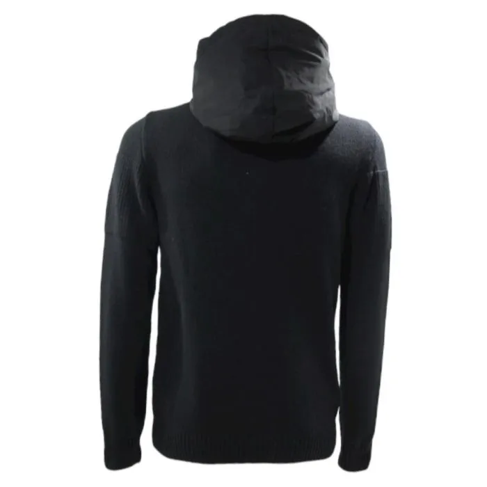 Pmds Maglia Full Zip Con Cappuccio Nylon Nero