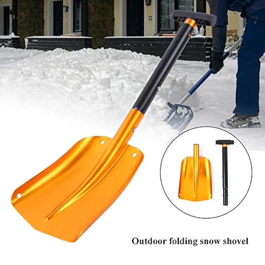 QANYEGN Pala da Sopravvivenza Pieghevole in Alluminio, Pala da Neve Portatile, Pala Versatile da Campeggio E da Arrampicata, Ada
