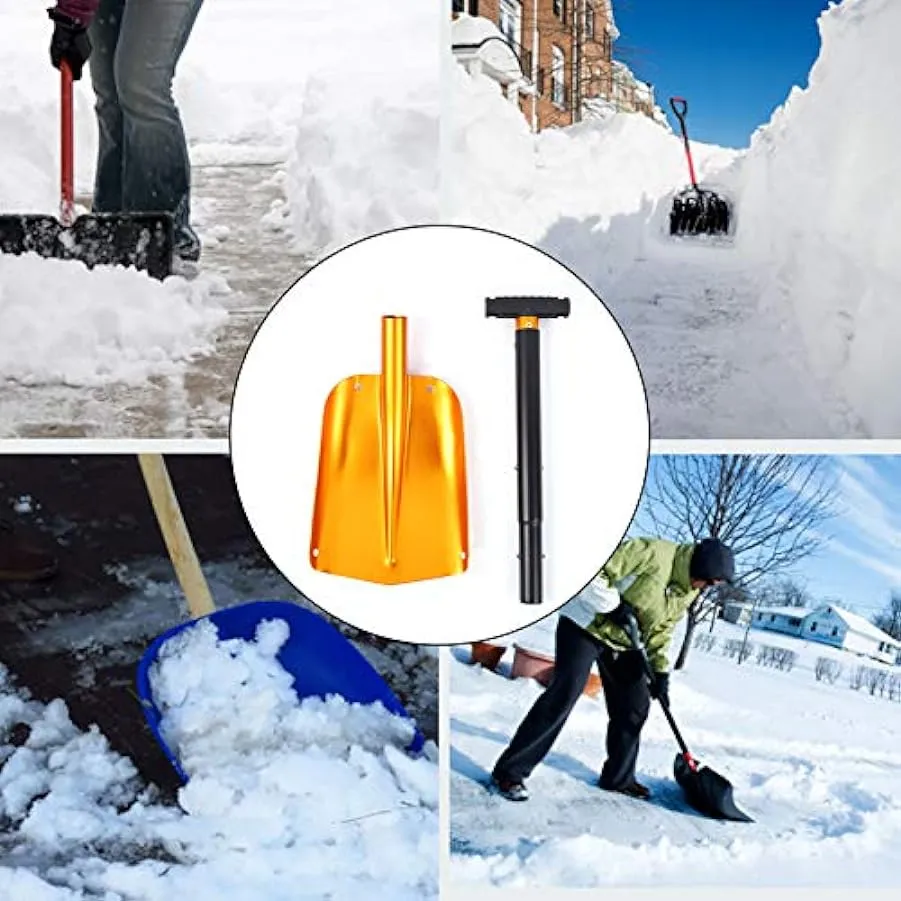QANYEGN Pala da Sopravvivenza Pieghevole in Alluminio, Pala da Neve Portatile, Pala Versatile da Campeggio E da Arrampicata, Ada