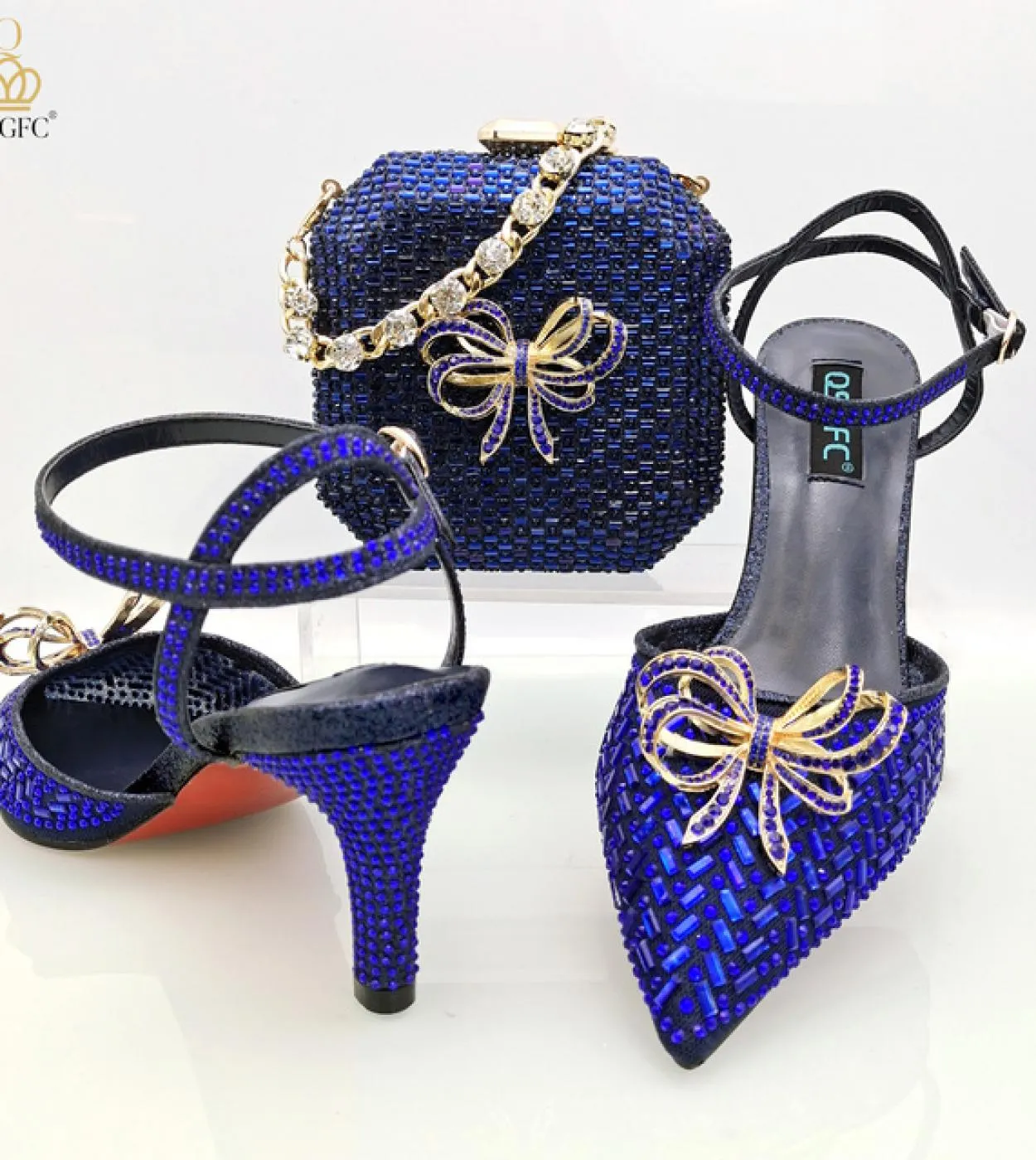Qsgfc 2023 Ins Girly Style Scarpe E Mini Borsa Scarpe A Spillo E Borsa Per Scarpe Con Strass Grandi Selezionati