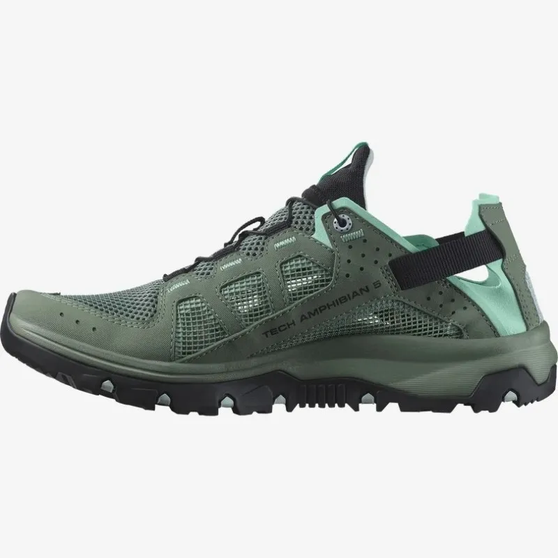 SALOMON TECHAMPHIBIAN 5 Scarpe anfibie da donna Laurel Wreath / Arctic Ice / Marine Blue
