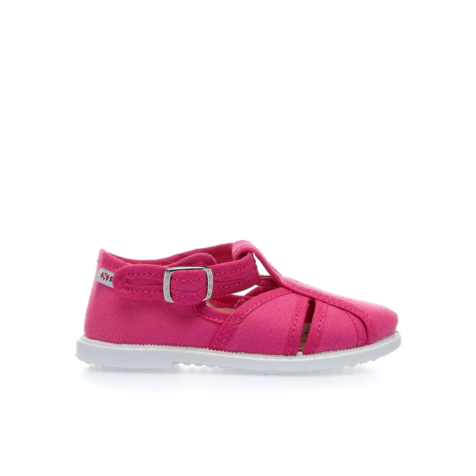 Sandali fucsia bimba in tessuto