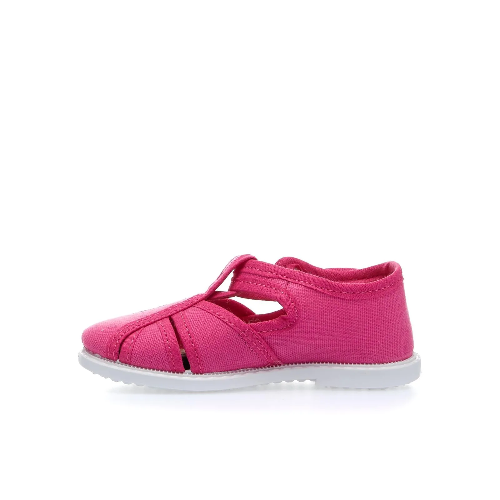 Sandali fucsia bimba in tessuto
