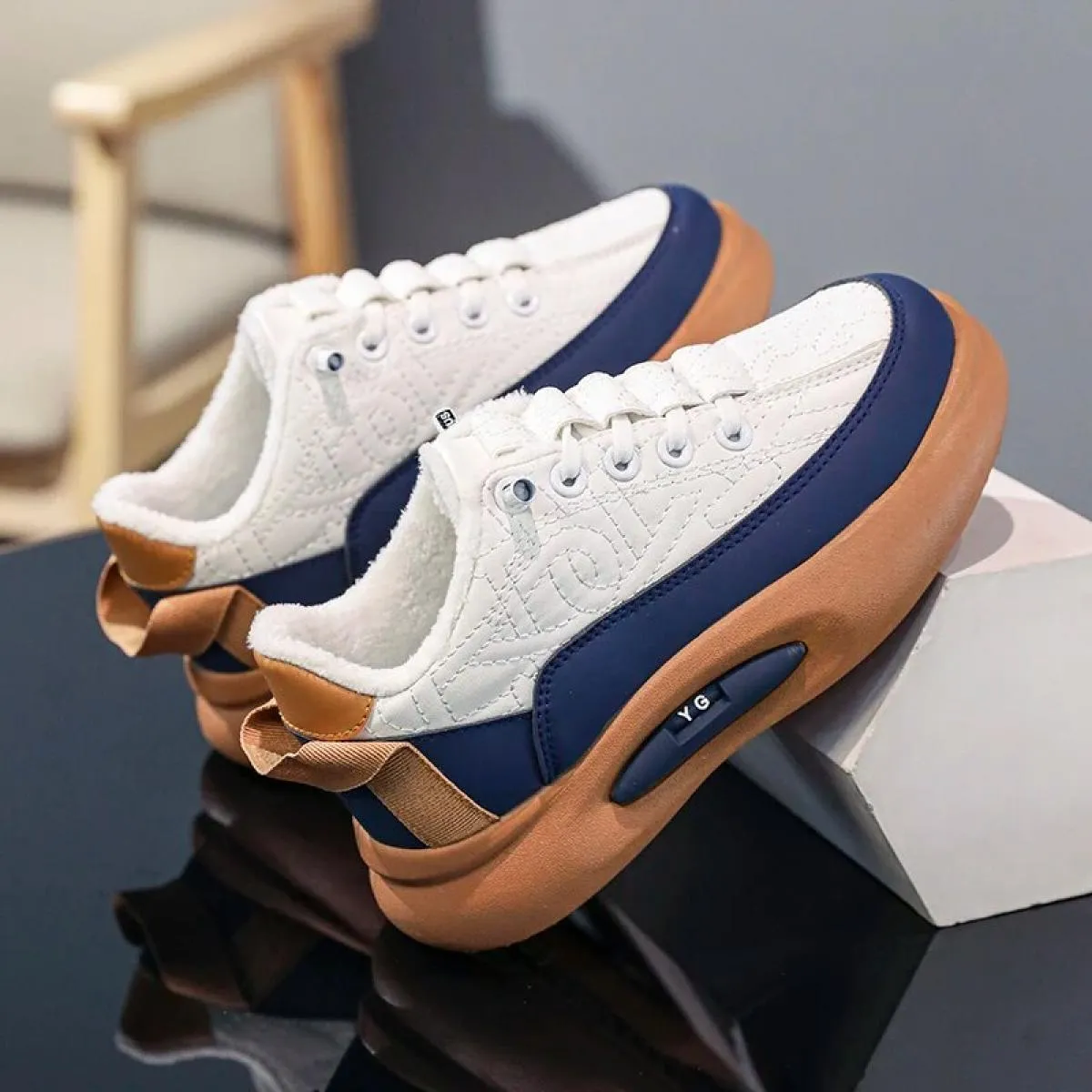 Scarpe da ginnastica con fondo spesso, passeggiate, escursionismo, all'aperto, consigliate, elastiche, impermeabili, confortevol
