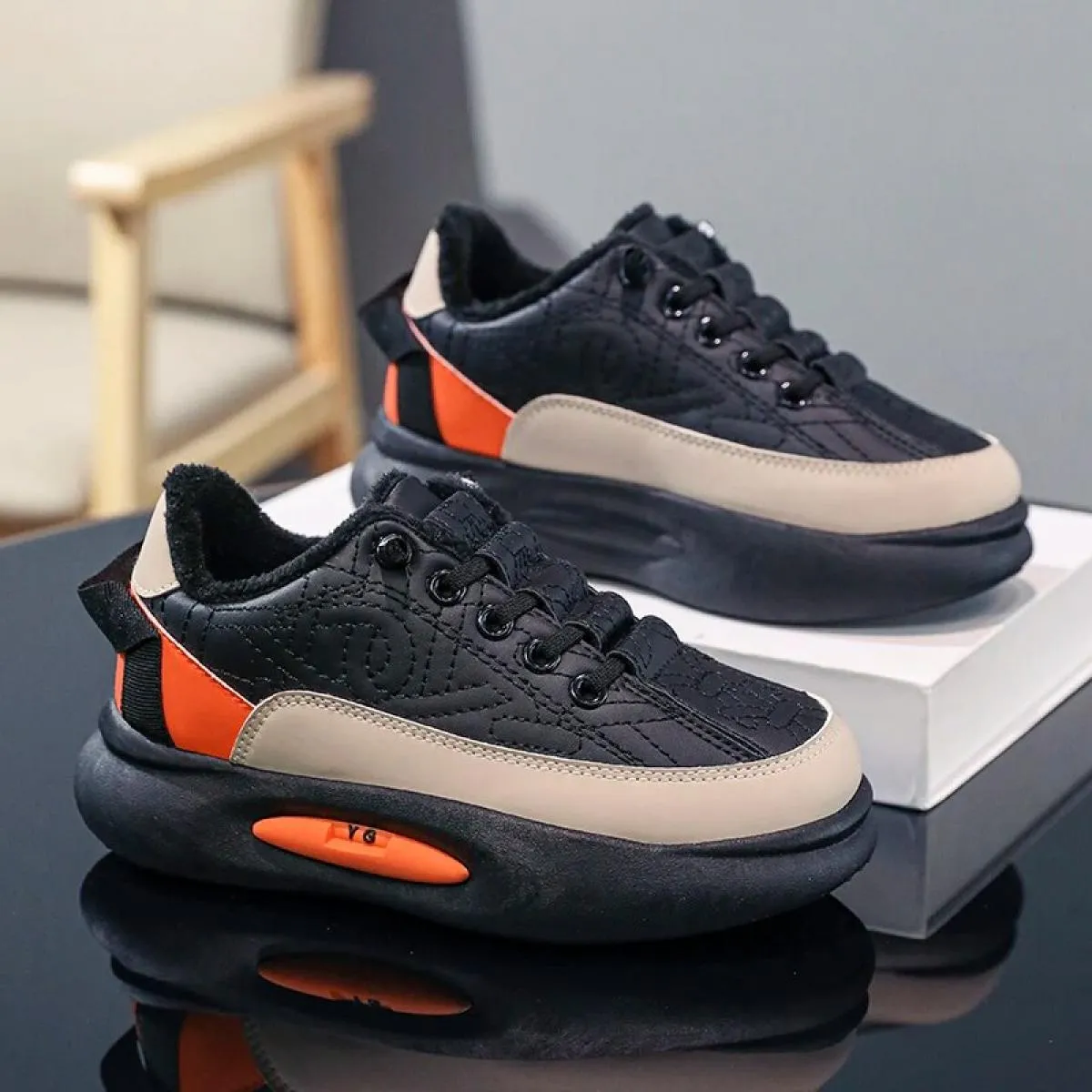 Scarpe da ginnastica con fondo spesso, passeggiate, escursionismo, all'aperto, consigliate, elastiche, impermeabili, confortevol