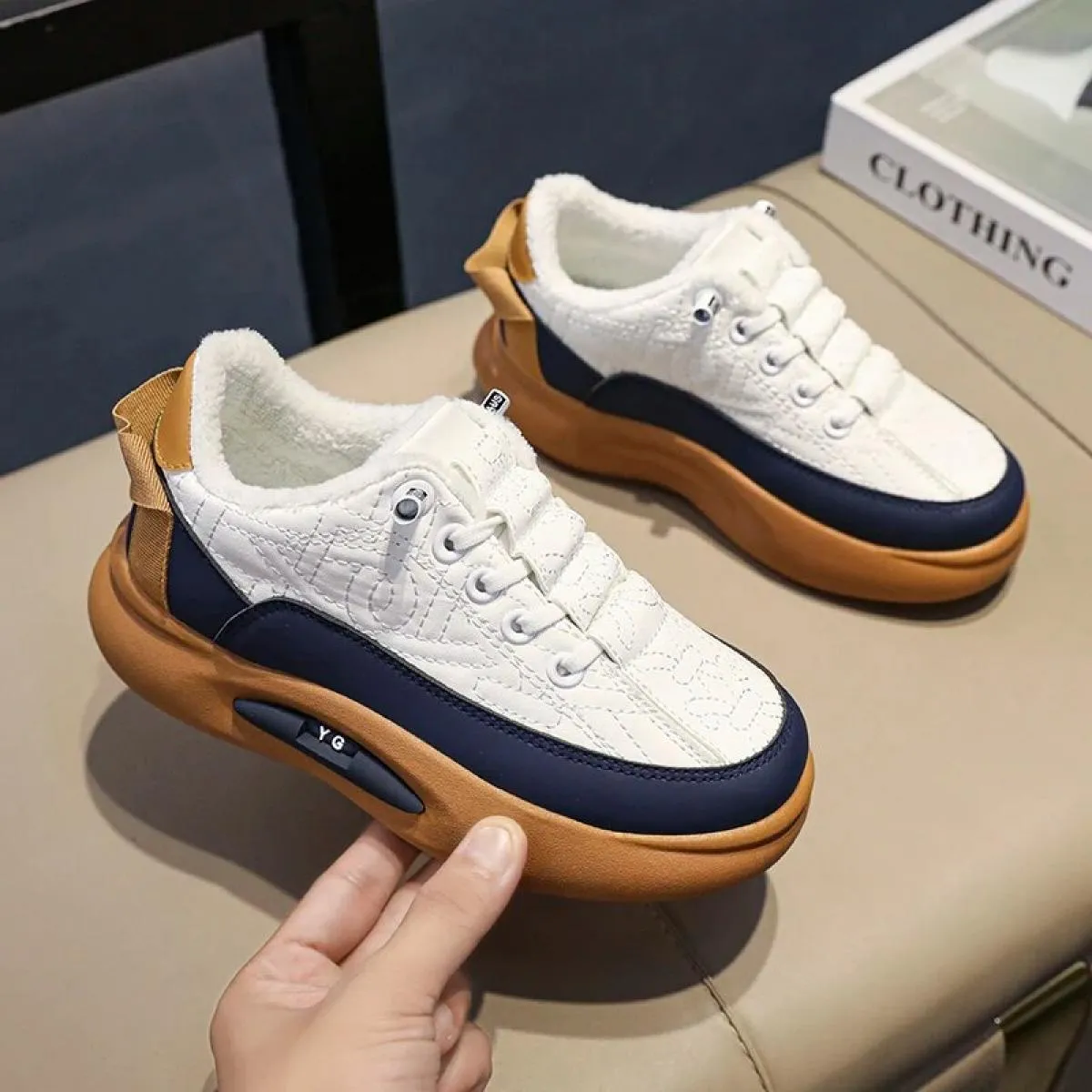 Scarpe da ginnastica con fondo spesso, passeggiate, escursionismo, all'aperto, consigliate, elastiche, impermeabili, confortevol