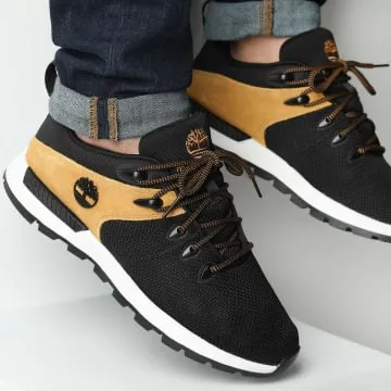 Scarpe da ginnastica Sprint Trekker Low Lace A6DC1 Black Mesh Wheat