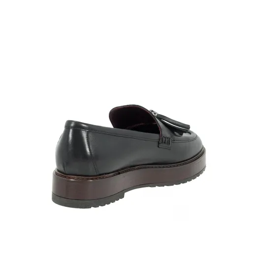SCARPE DONNA LORENZO MARI MOCASSINO TINA IN PELLE NERO TINA05  