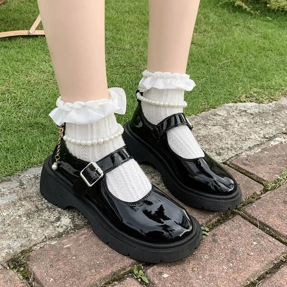 Scarpe Lolita Mary Jane Platform Mary Jane Taglie forti Nuove scarpe da donna