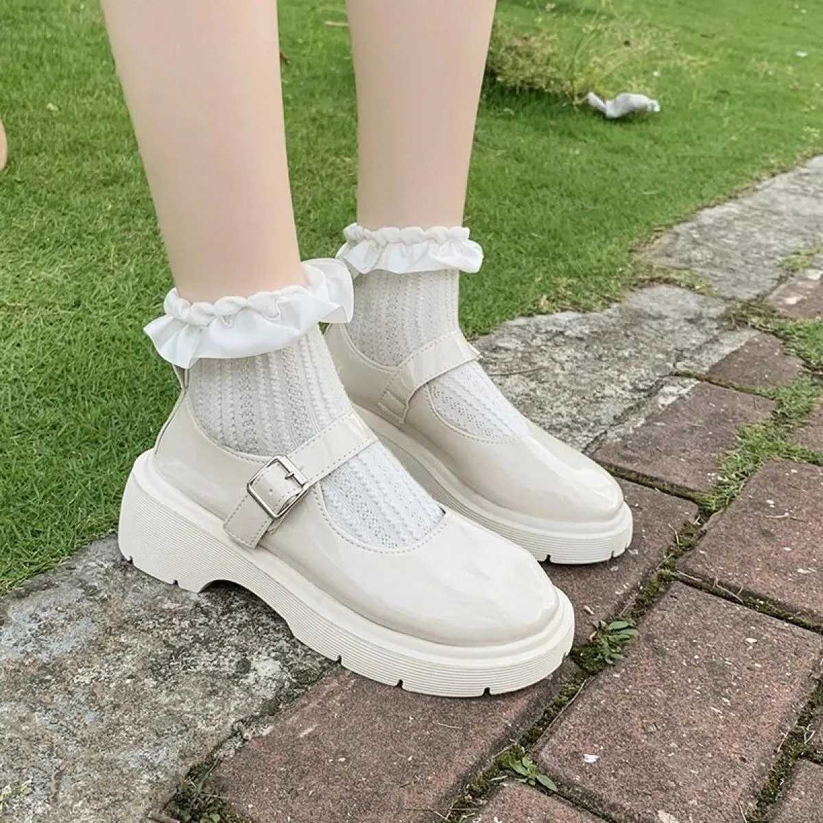 Scarpe Lolita Mary Jane Platform Mary Jane Taglie forti Nuove scarpe da donna