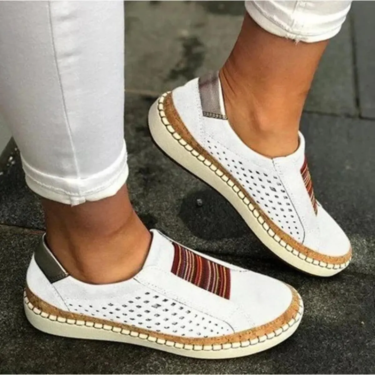Scarpe vulcanizzate a fondo piatto da donna primaverili e autunnali Scarpe vulcanizzate a fondo piatto traspiranti per il tempo