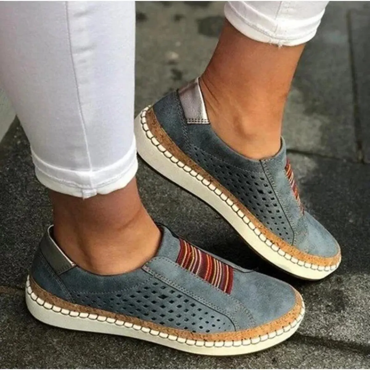 Scarpe vulcanizzate a fondo piatto da donna primaverili e autunnali Scarpe vulcanizzate a fondo piatto traspiranti per il tempo