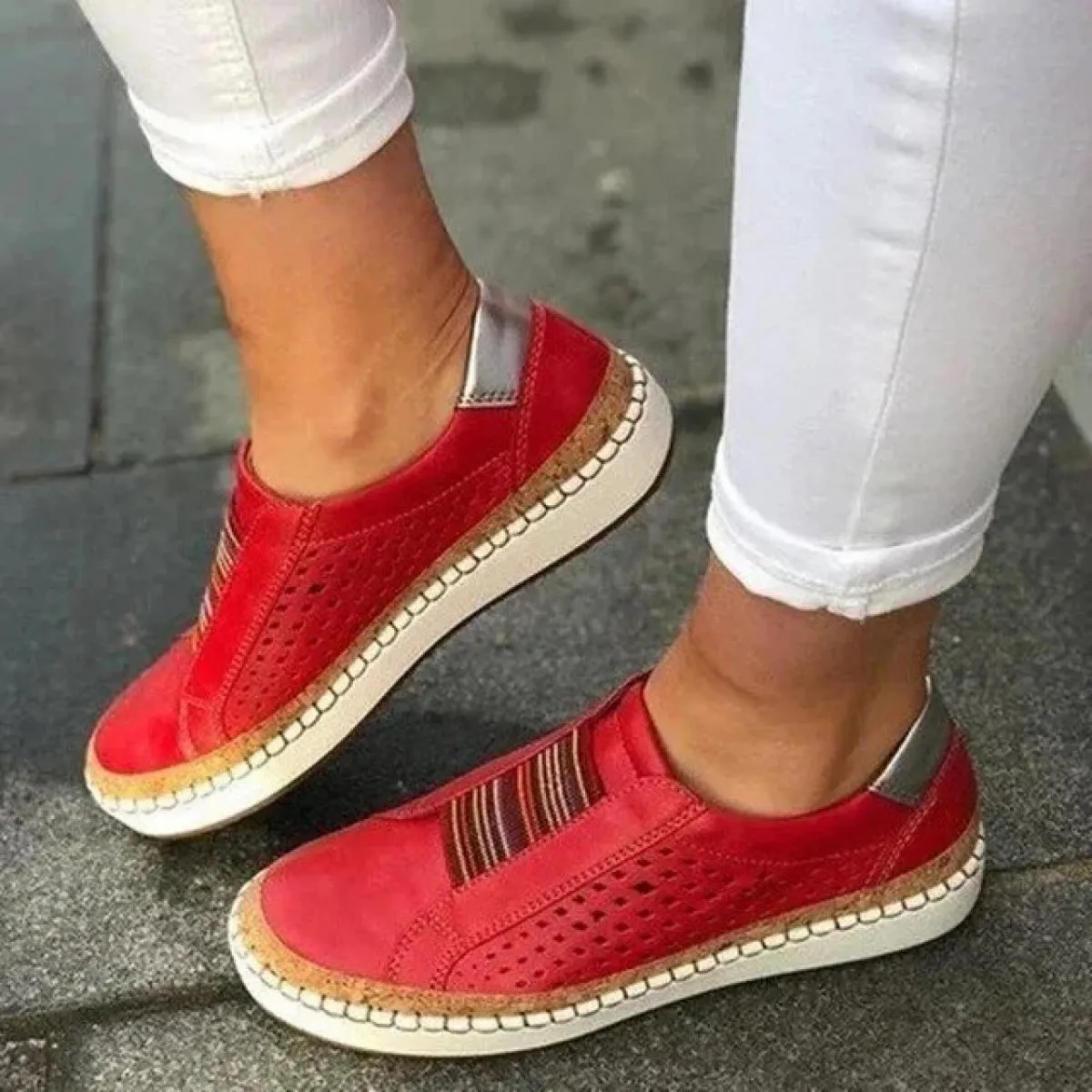 Scarpe vulcanizzate a fondo piatto da donna primaverili e autunnali Scarpe vulcanizzate a fondo piatto traspiranti per il tempo
