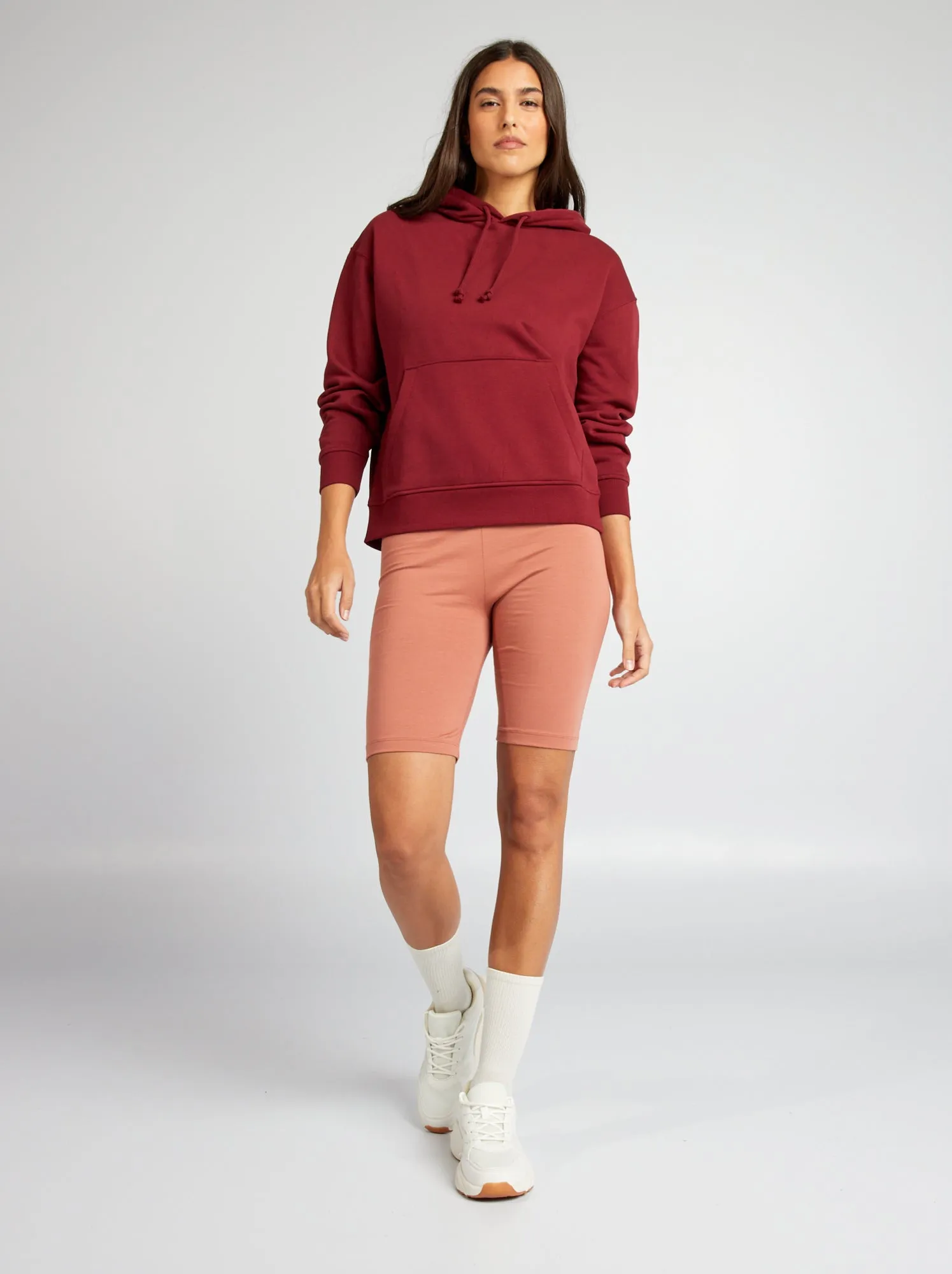 Shorts da ciclista tinta unita - ROSA