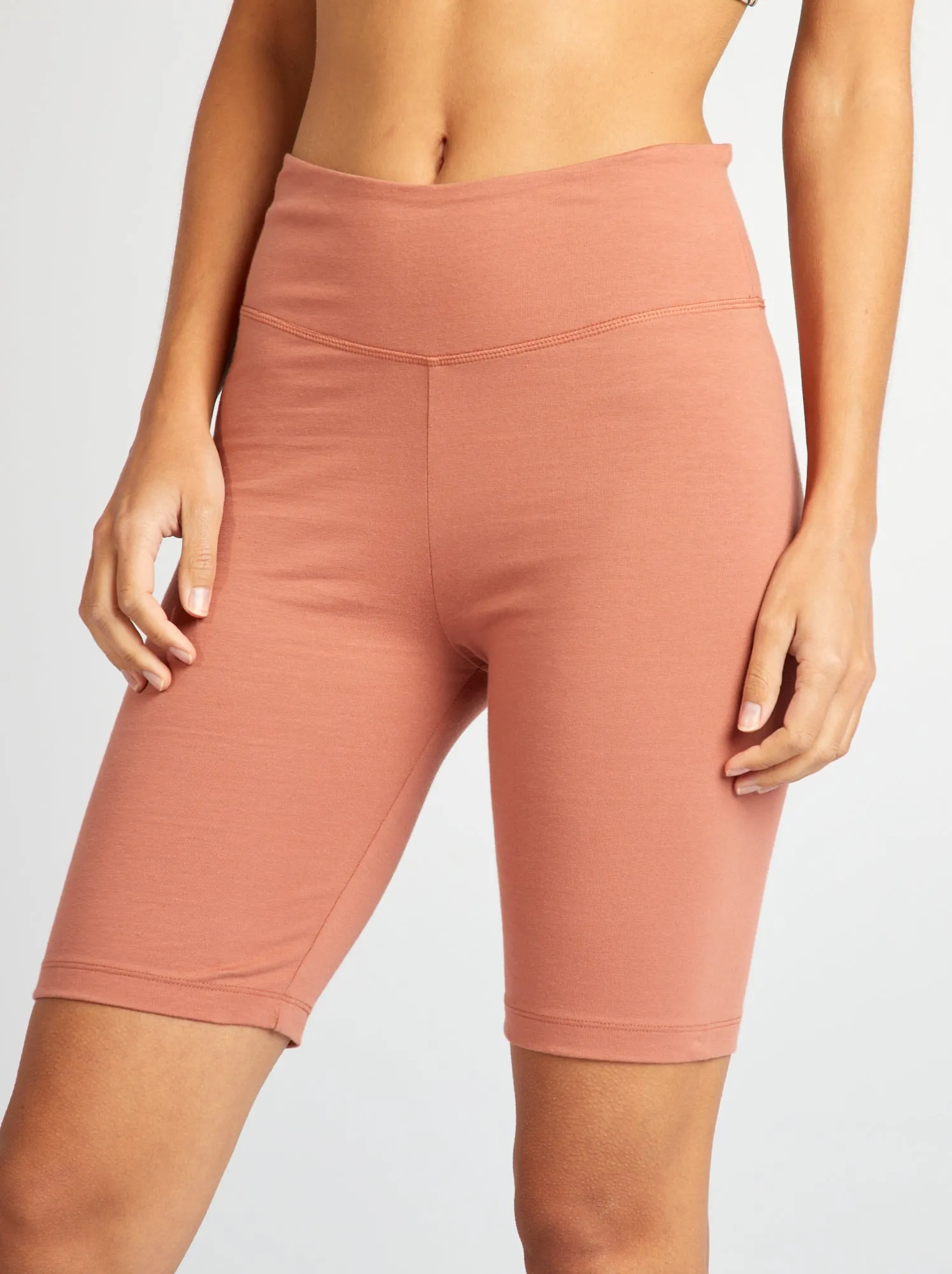 Shorts da ciclista tinta unita - ROSA