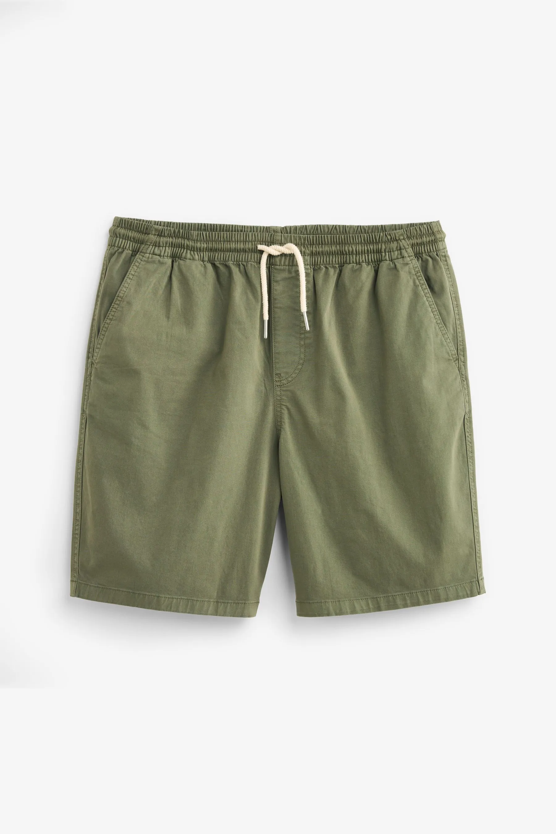 Shorts in cotone slavato con vita elasticizzata