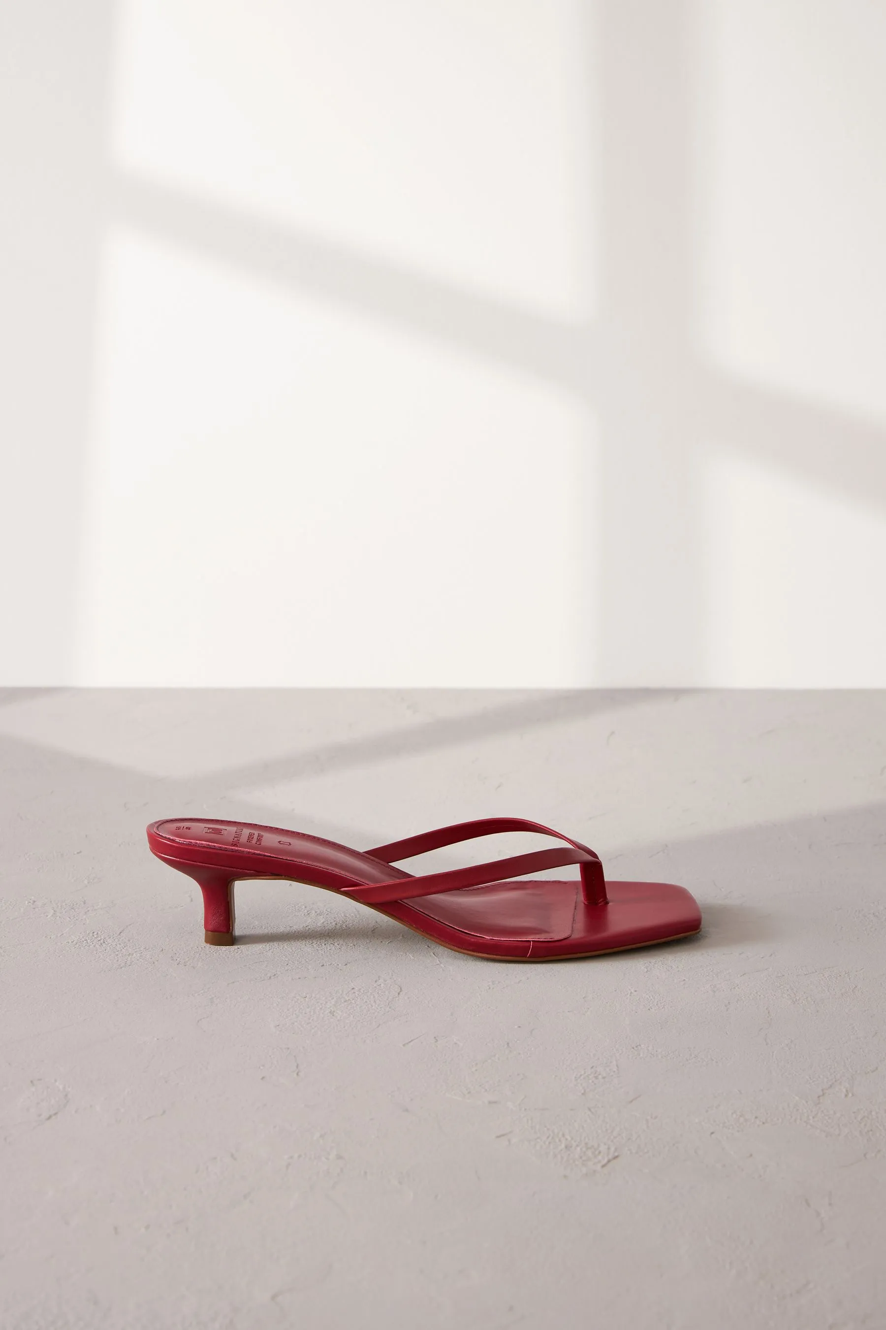 Signature - Sabot infradito in pelle con tacco