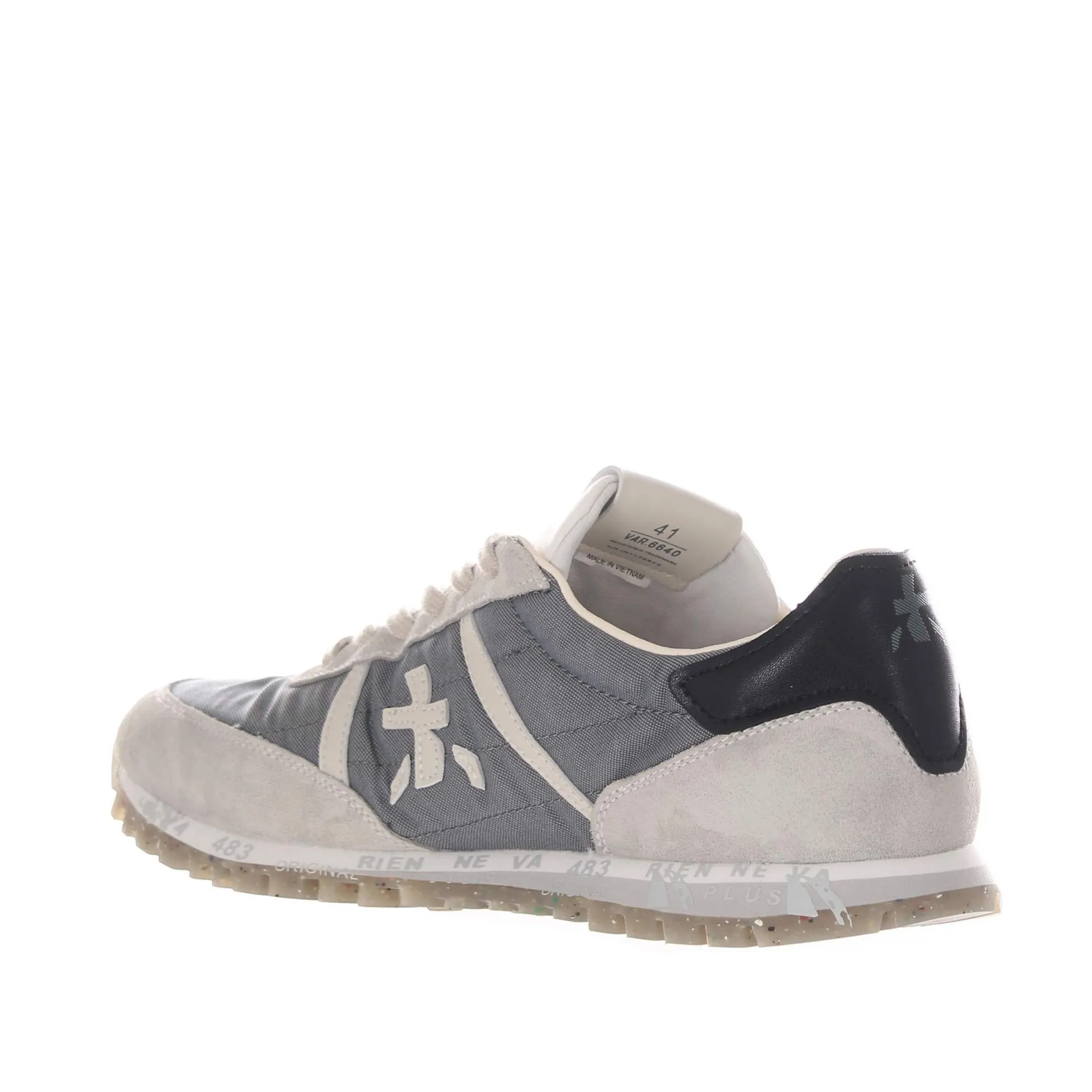 Sneaker in camoscio e tessuto tecnico