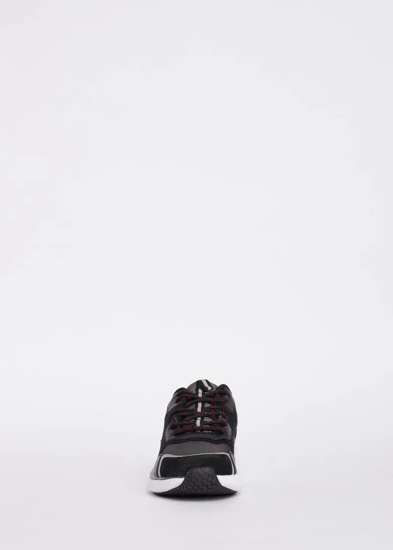 Sneaker in suede e tessuto