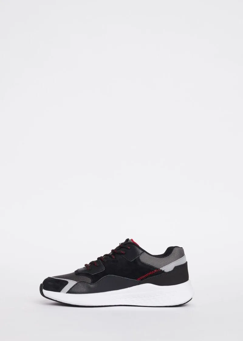 Sneaker in suede e tessuto
