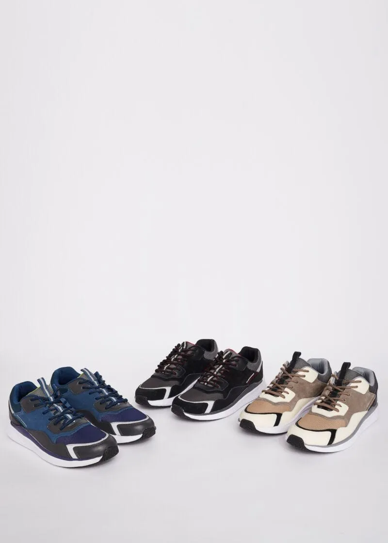 Sneaker in suede e tessuto