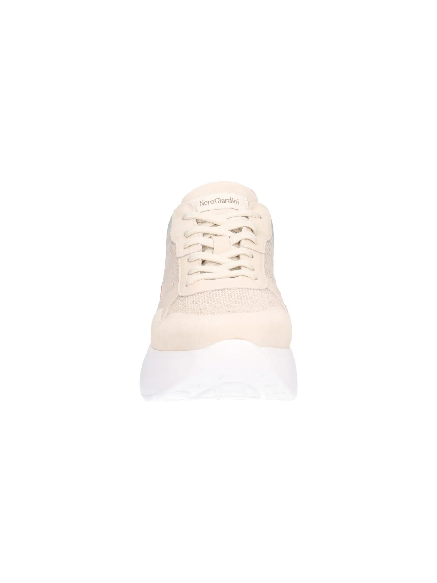 Sneaker platform Nero Giardini da donna beige