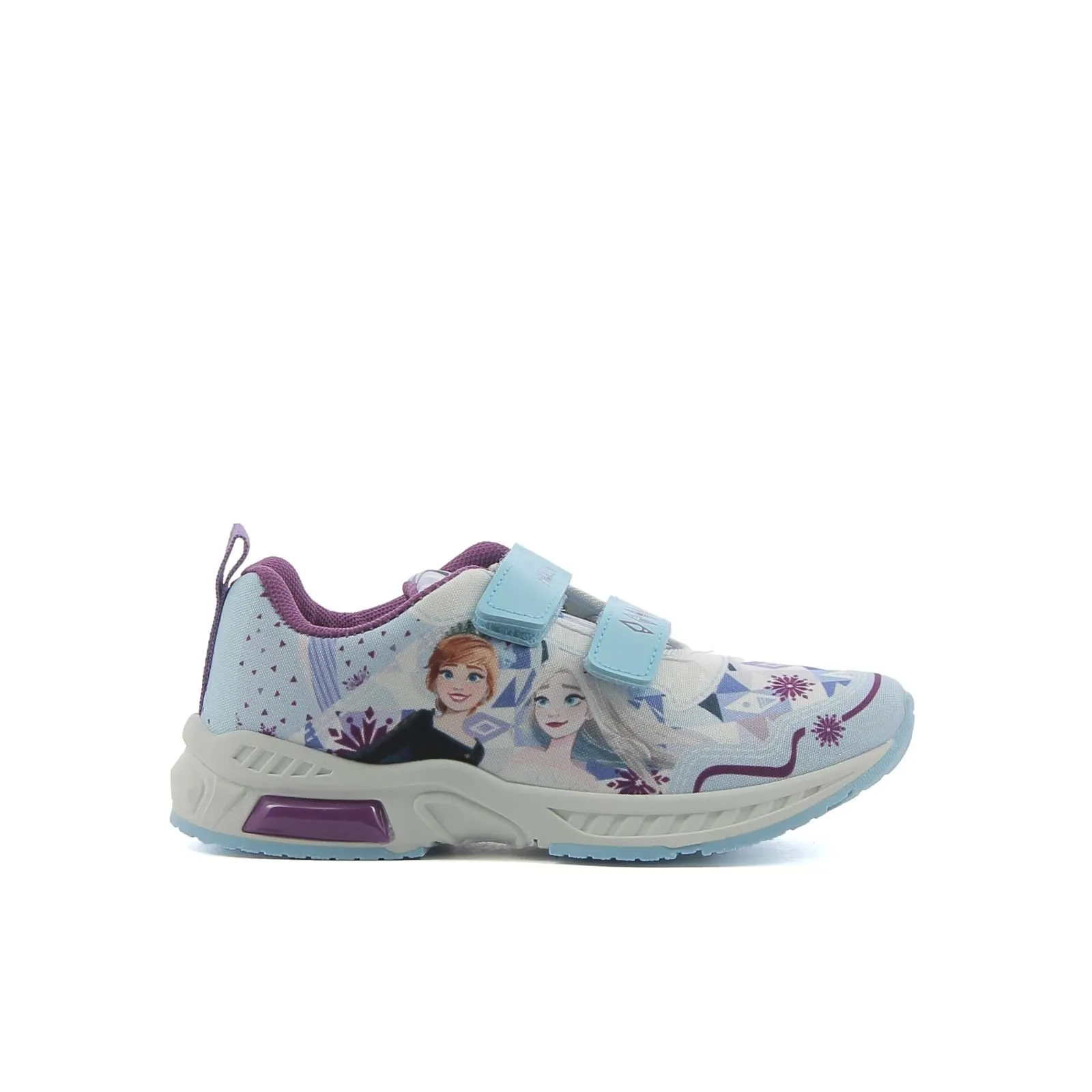 Sneakers azzurre stampa Frozen con luci