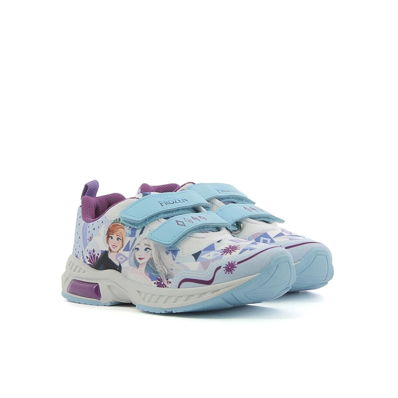 Sneakers azzurre stampa Frozen con luci
