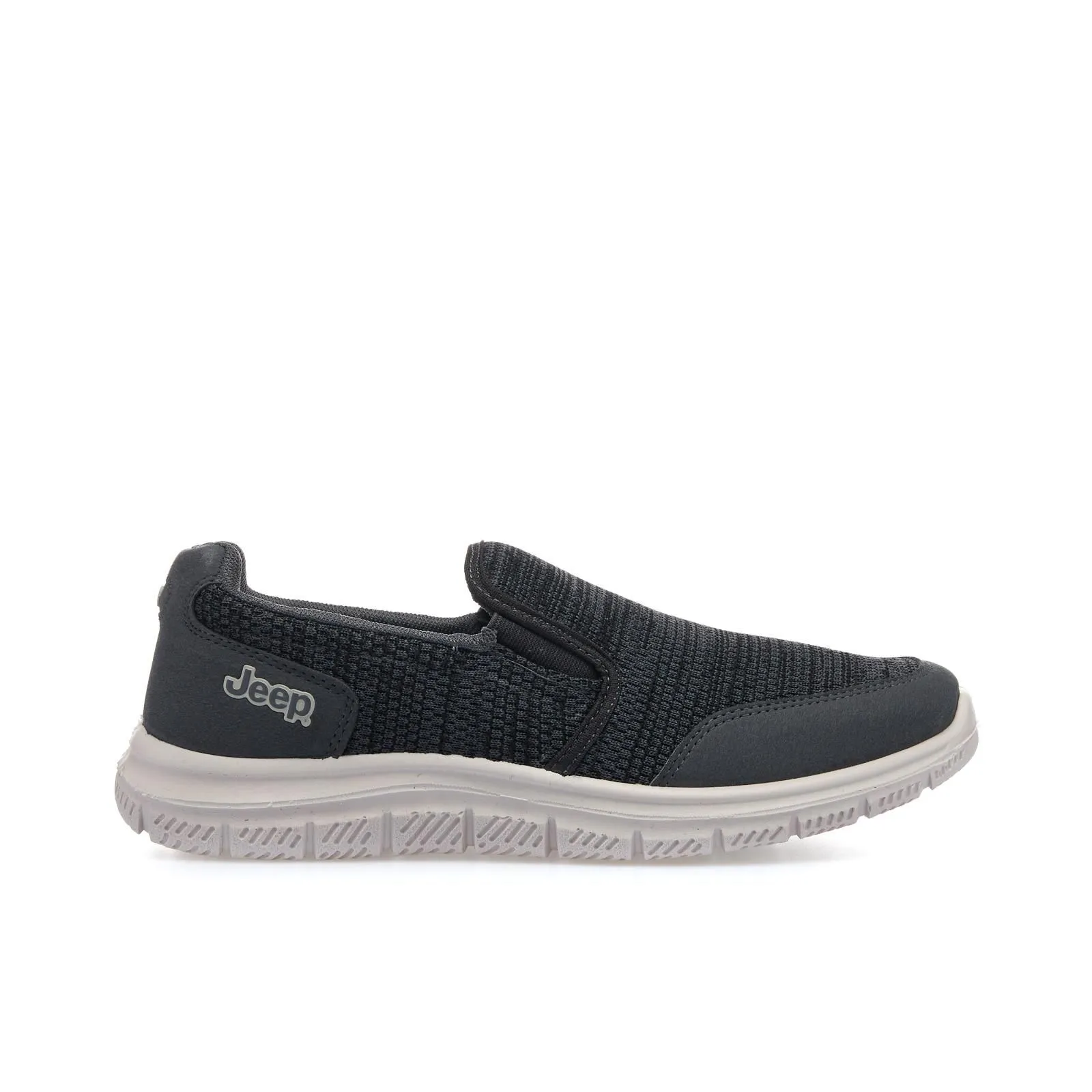 Sneakers grigie slip-on in tessuto