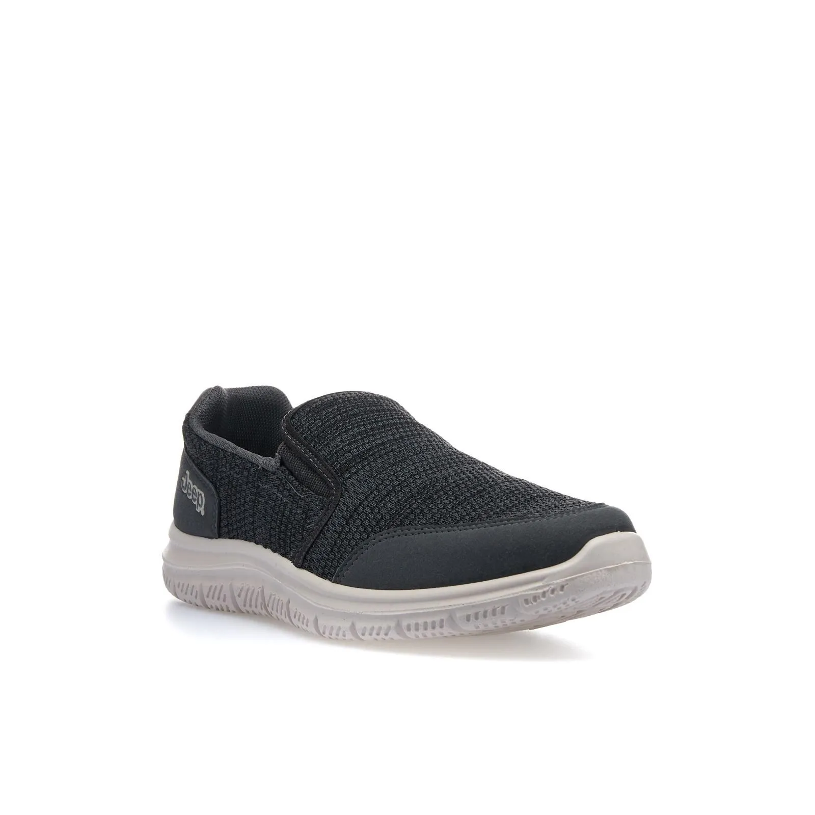Sneakers grigie slip-on in tessuto