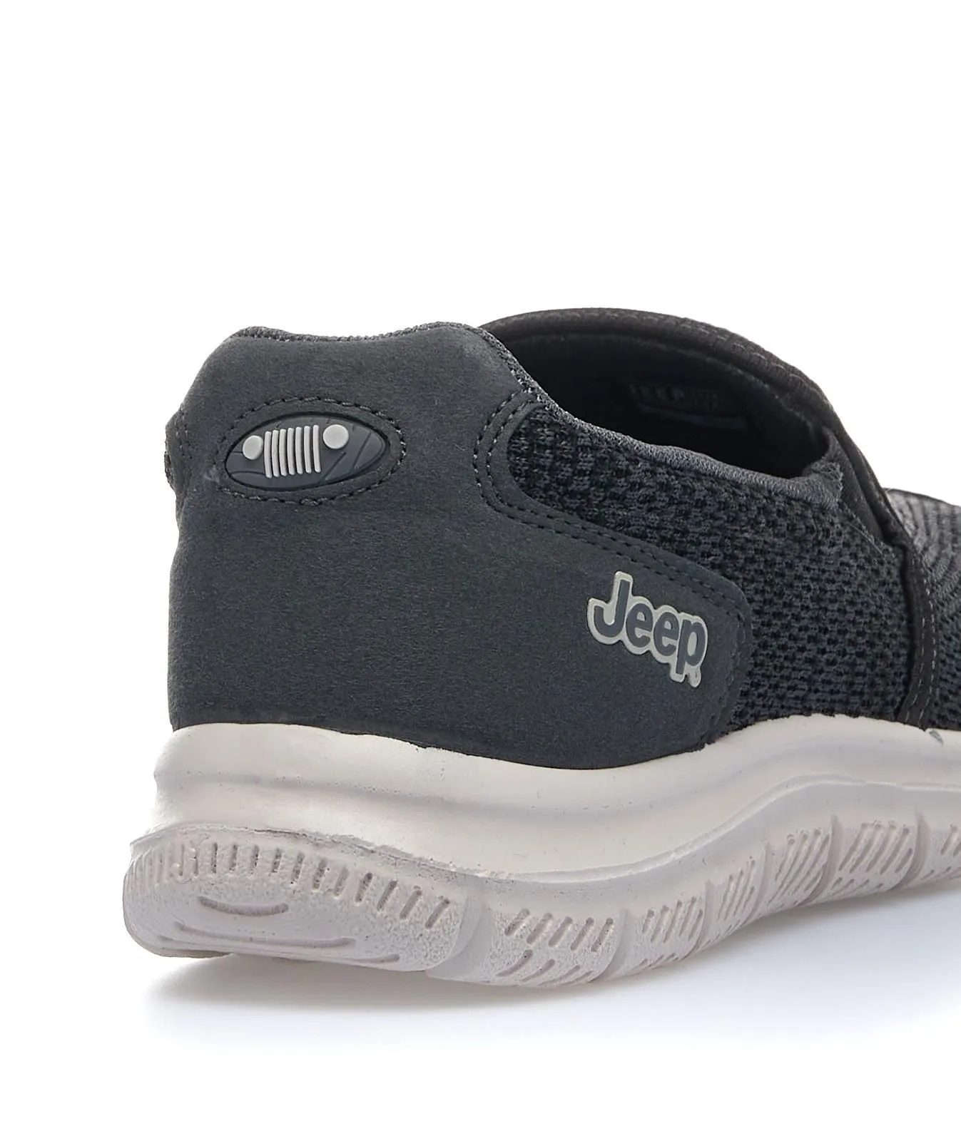 Sneakers grigie slip-on in tessuto