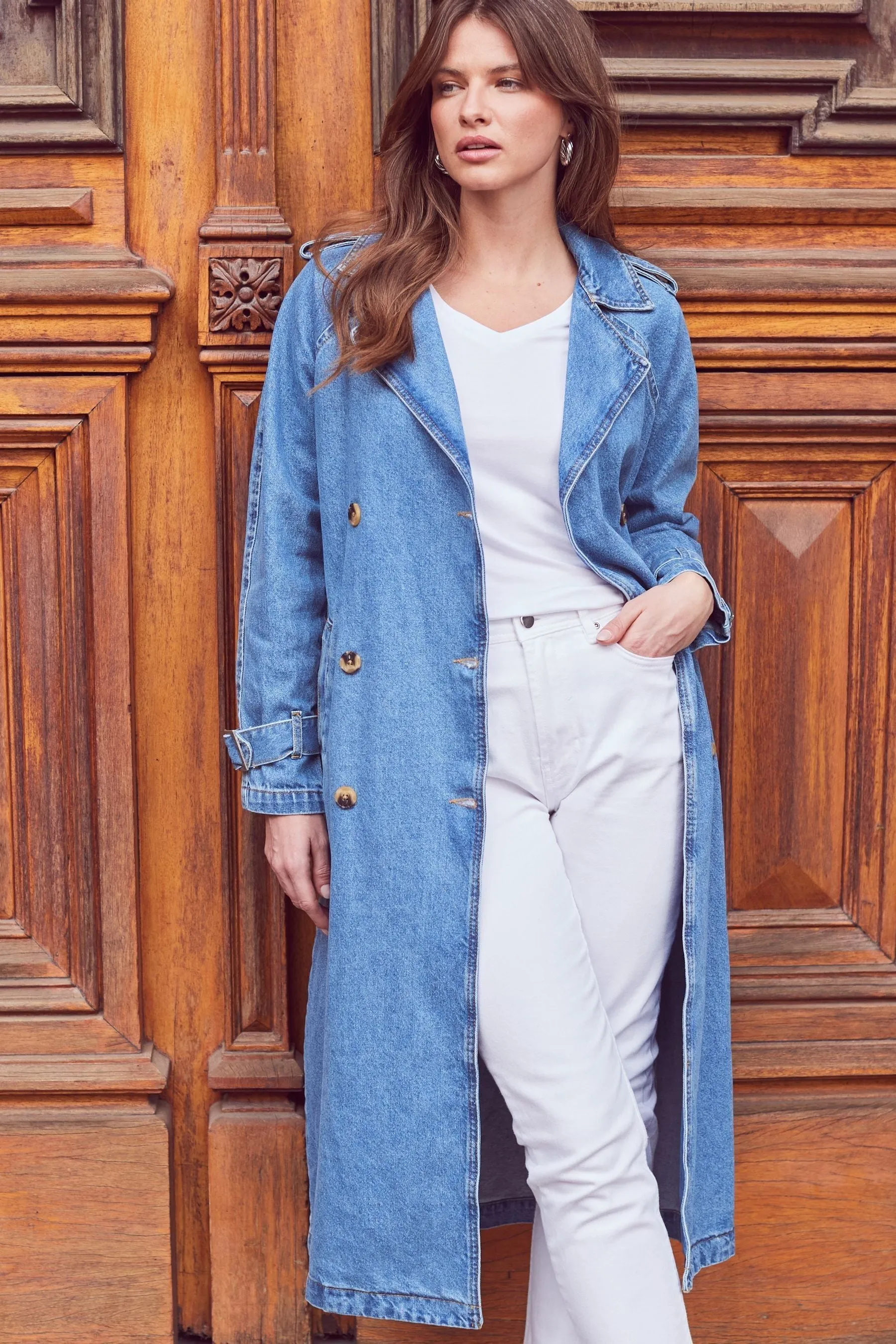 Sosandar Denim - Trench lungo