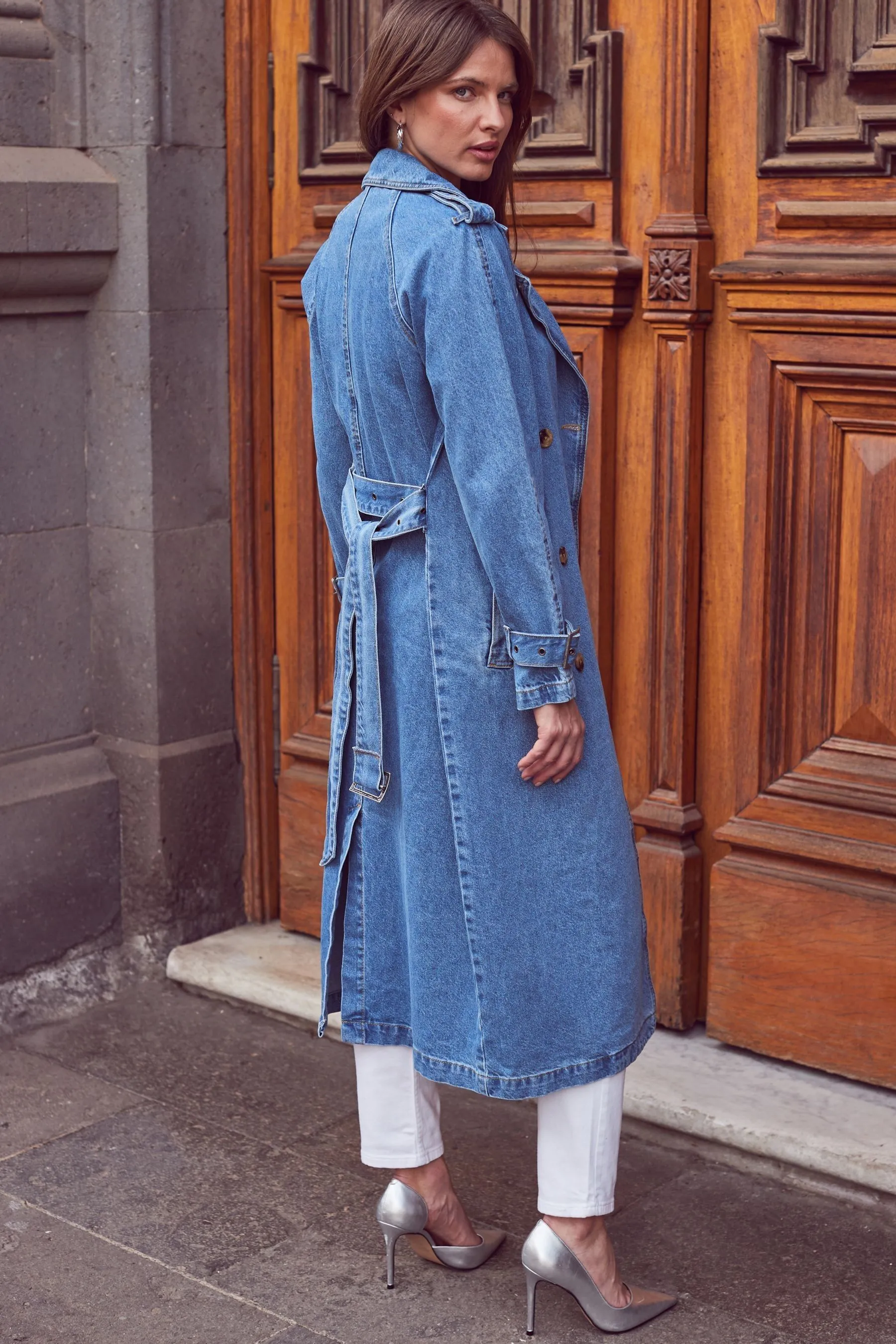 Sosandar Denim - Trench lungo