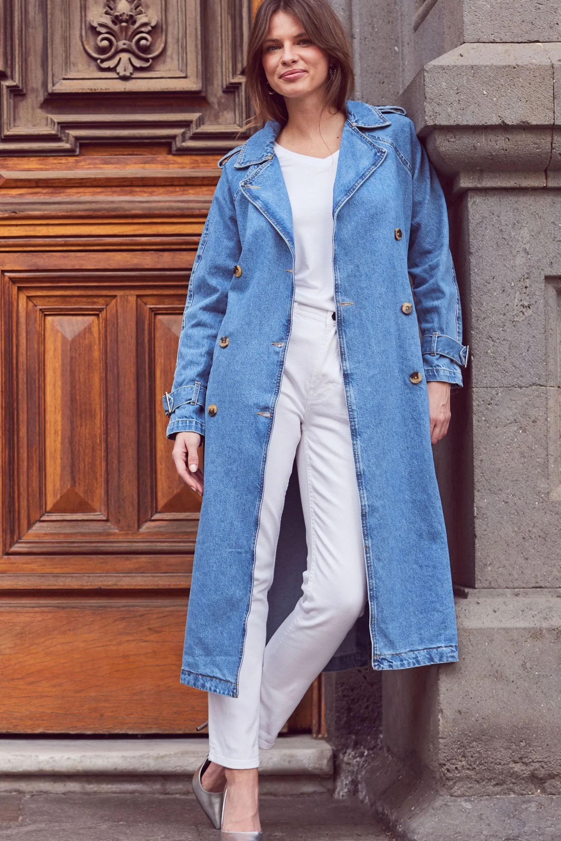 Sosandar Denim - Trench lungo