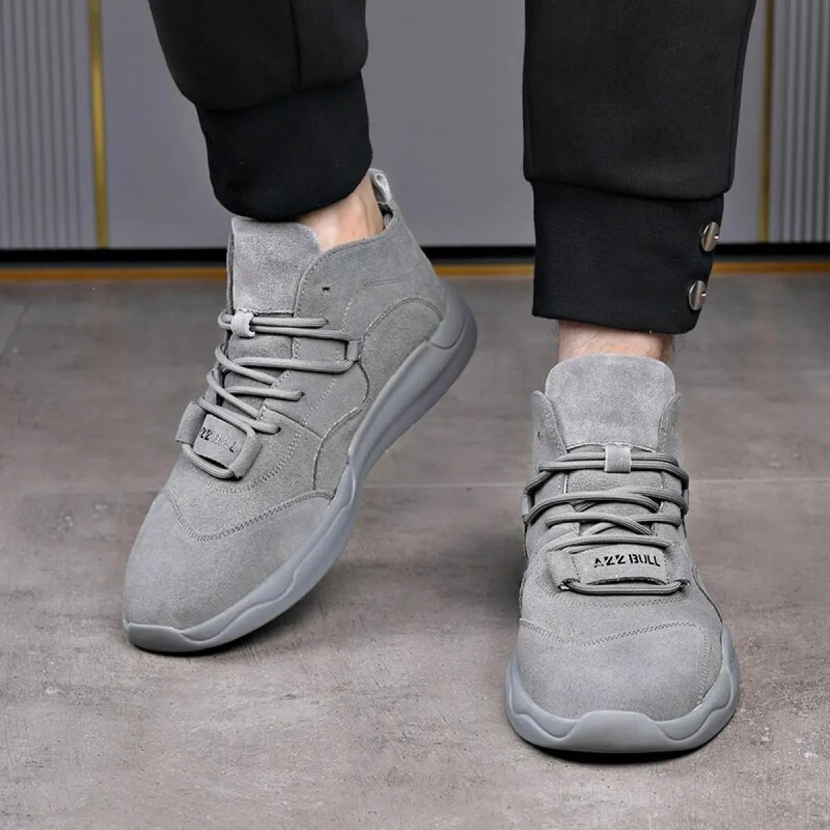 Station Fashion Brand Blast Street Scarpe alte con suola morbida per uomo Nuove scarpe da tavolo Air Force High Bang in vera pel