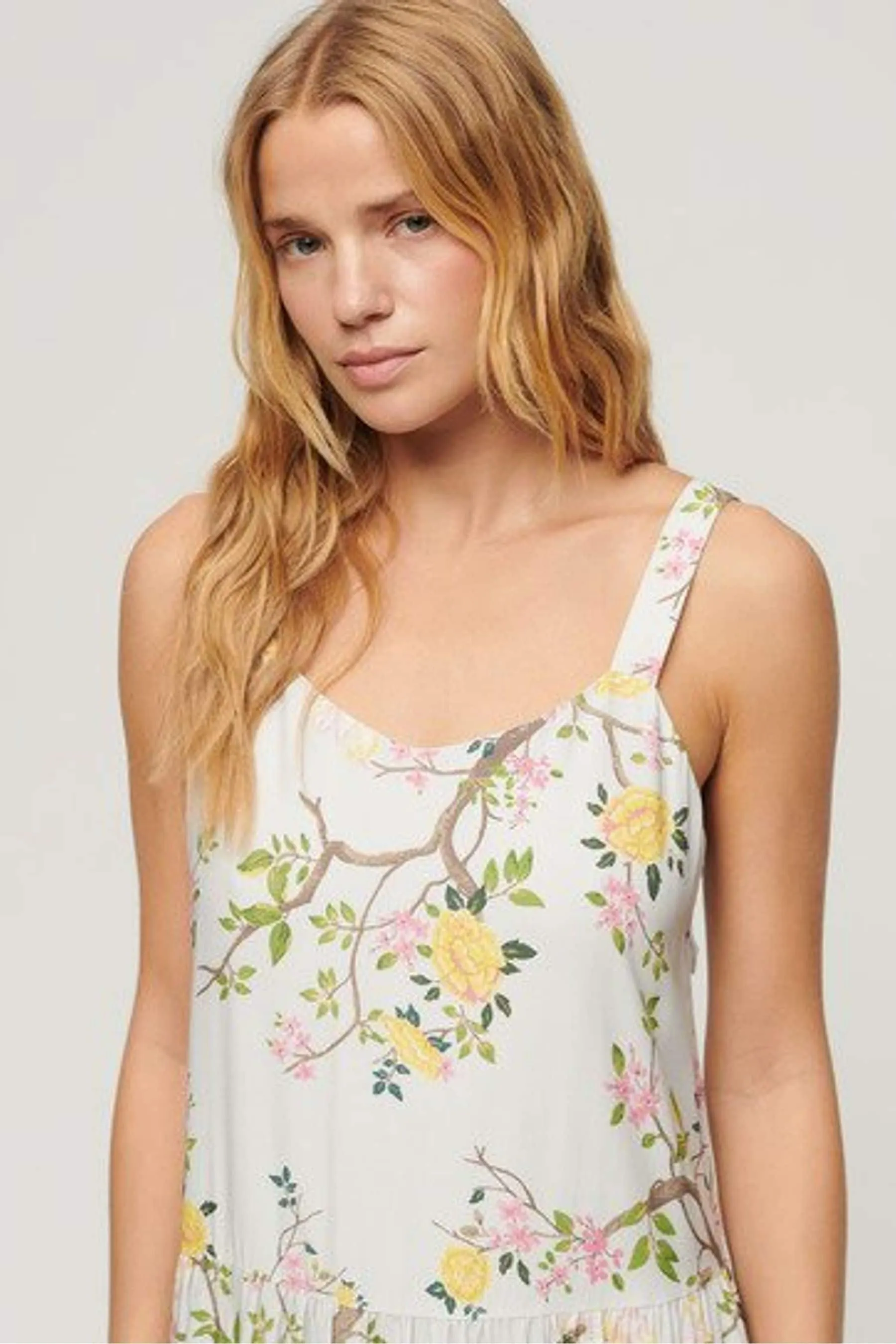 Superdry - Abito maxi a balze
