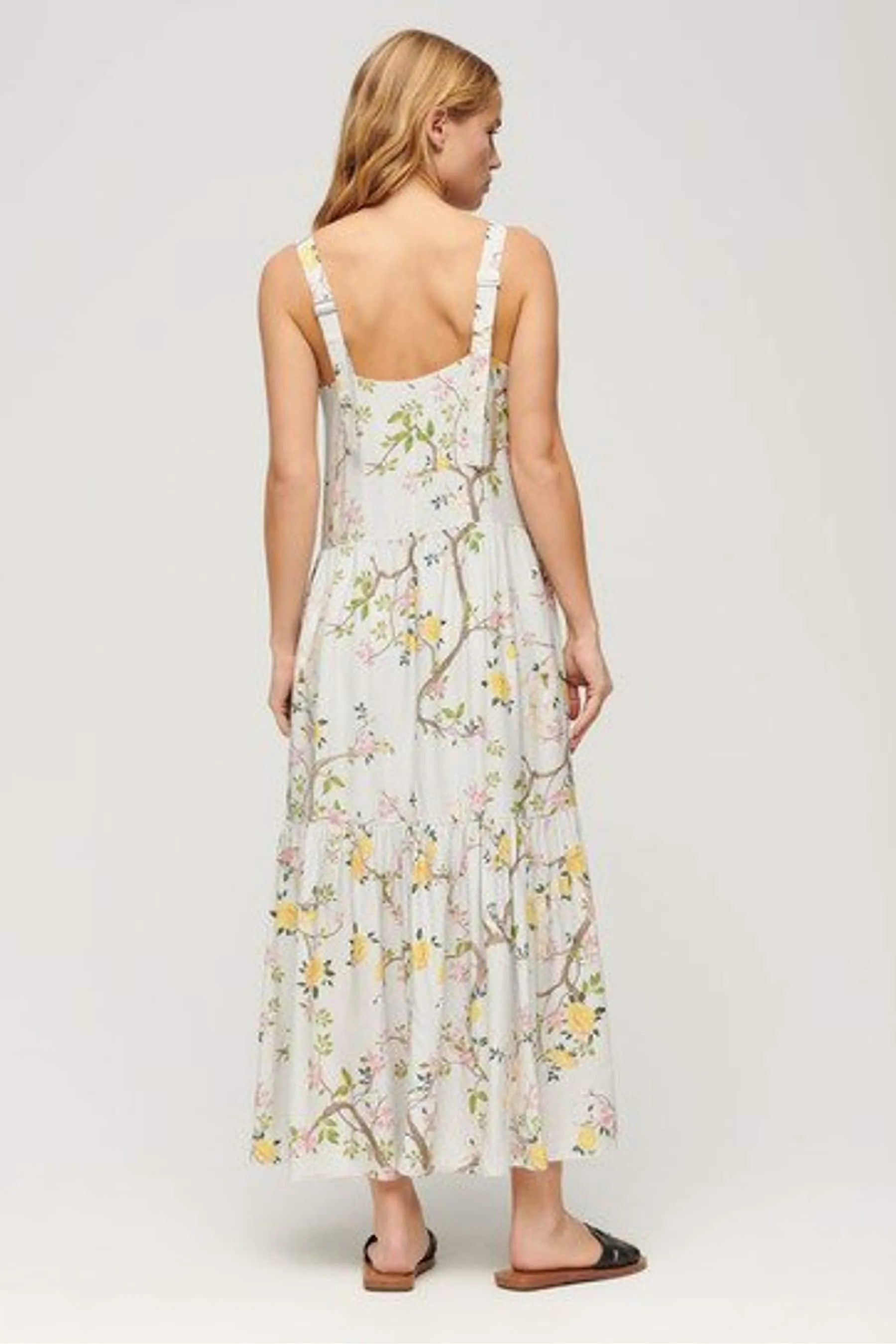 Superdry - Abito maxi a balze