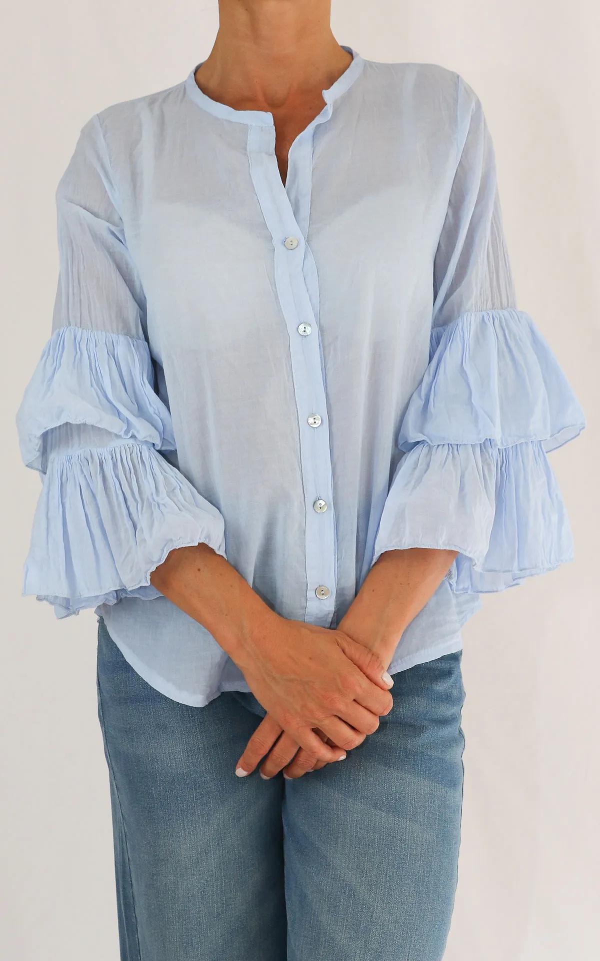 SUSYMIX – Camicia serafino – CELESTE