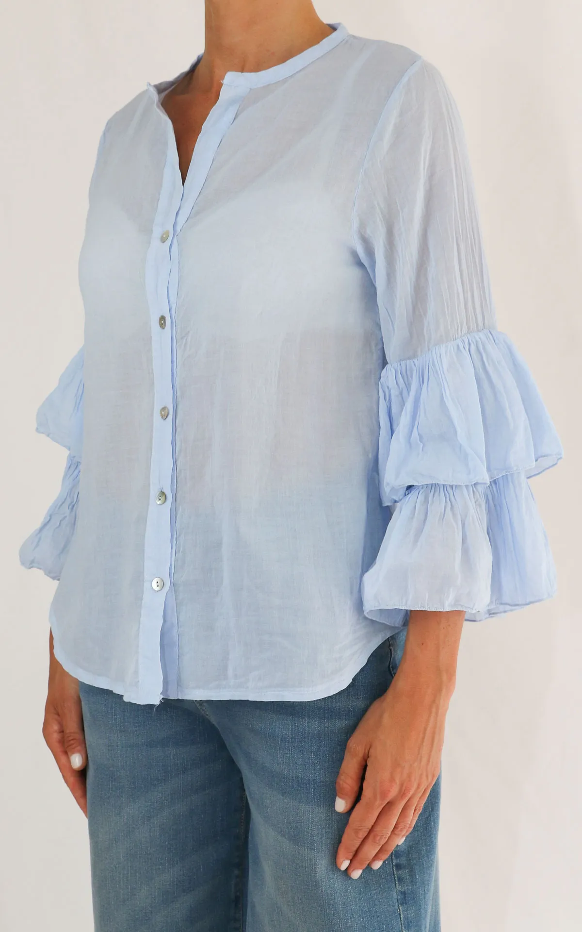SUSYMIX – Camicia serafino – CELESTE