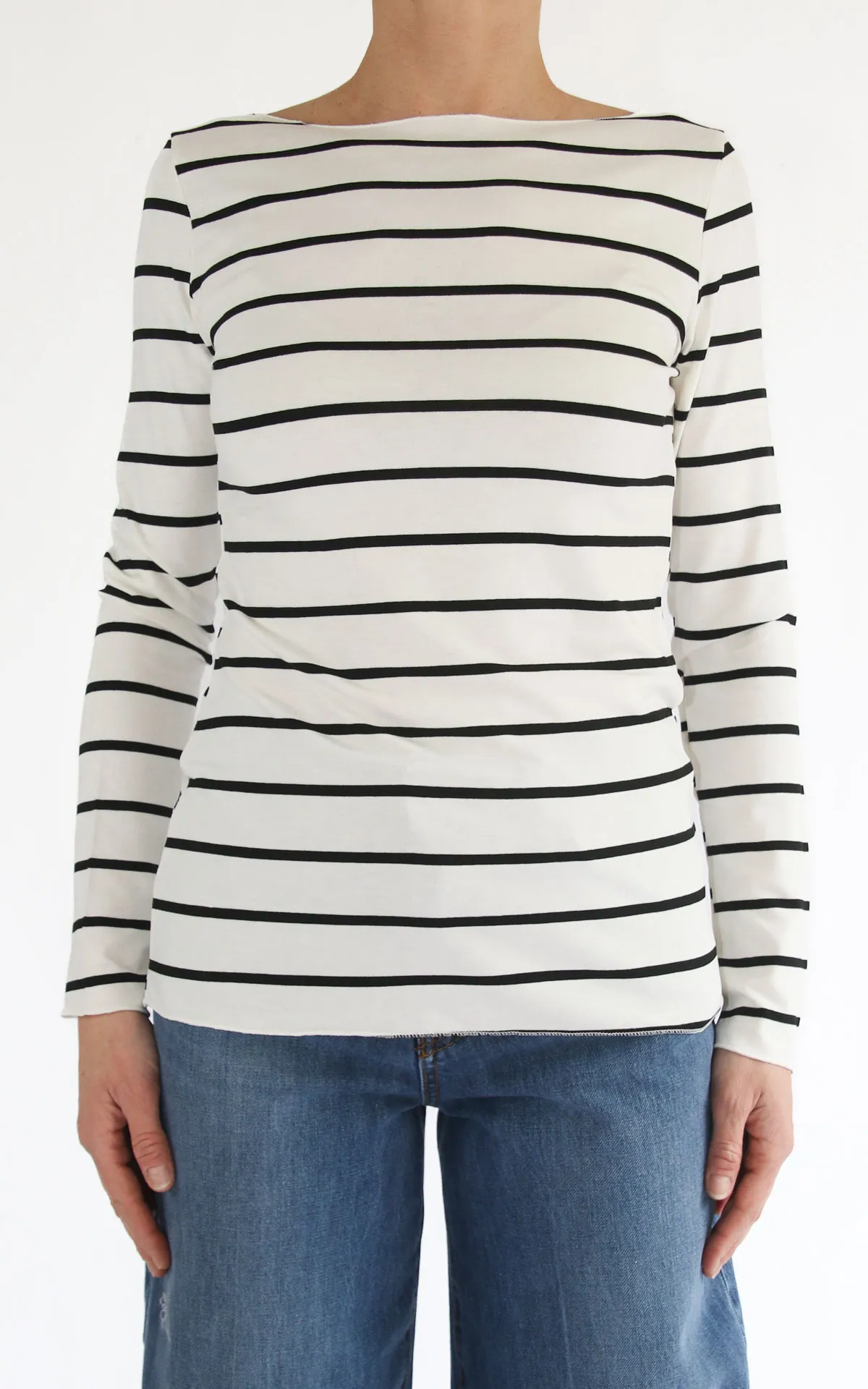 Susymix – Maglia slim riga – color jeans
