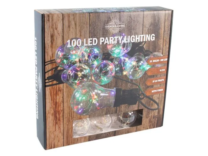 Svenska Living 100 Color LED catena luminosa per feste