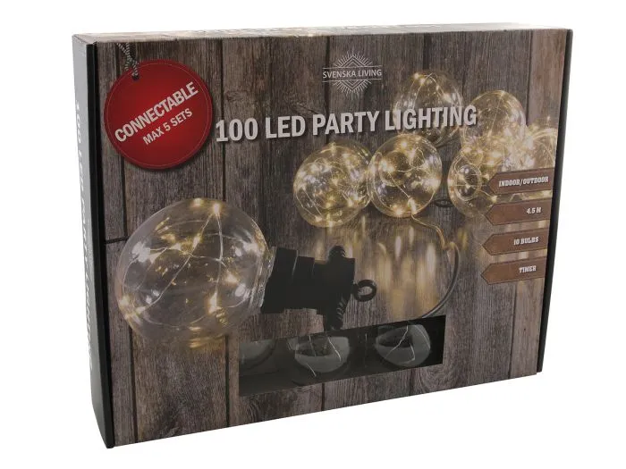 Svenska Living 100 LED catena luminosa