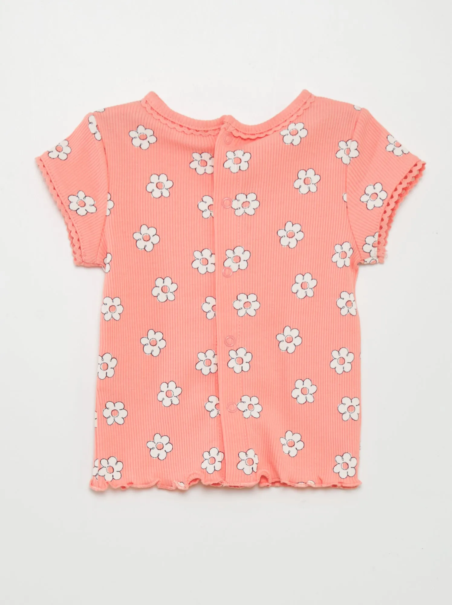T-shirt a coste - ROSA