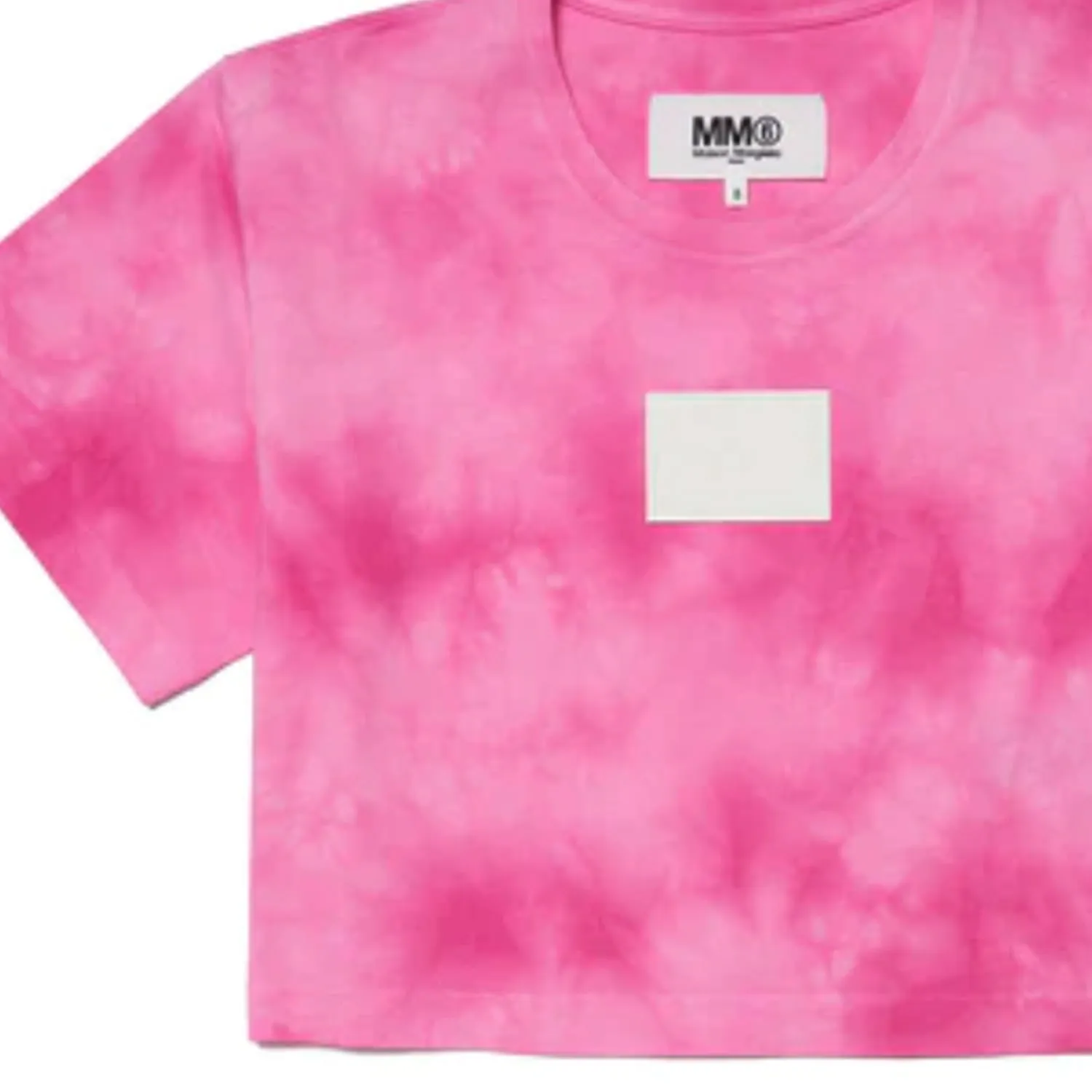 T-Shirt Cropped Oversize Rosa E Fucsia Tie Dye