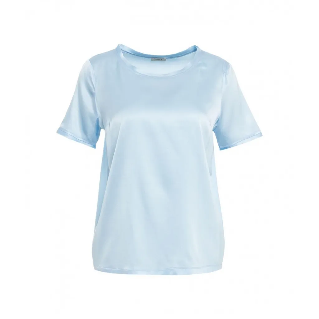 T-shirt in seta azzurro