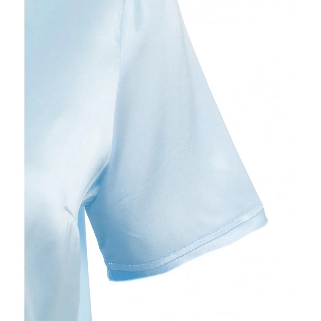 T-shirt in seta azzurro